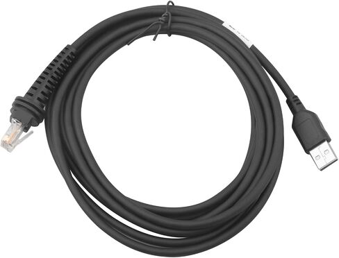 USB Barcode Scanner Cable, 2 Meters Straight RJ45 to USB Port Scanner Cord for Honeywell 1990iXR 1470g 1200G 1500G Barcode Scanner (2M / 6FT Flatted USB Port) in Kuwait