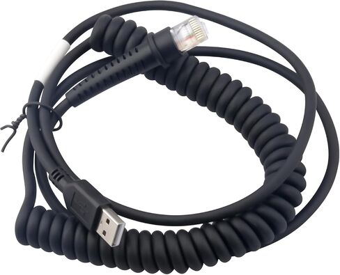 ملحقات ماسح الباركود RJ45 إلى كابل USB متوافق مع قارئ الباركود هانيويل 3800G 3820 3200 3900i 4600Q 4800P 6300dpm موديل (منفذ USB مسطح 2M / 6FT) in Saudi Arabia