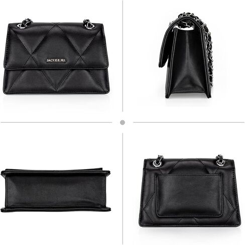 Jackie&Jill Quilted Crossbody Bags for Women,Small Shoulder Purse with Chain Strap,Classic Square Satchel Handbag. in Saudi Arabia