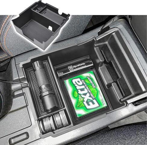 Center Console Organizer Tray Compatible with Subaru Crosstrek 2018-2023 and Impreza 2017 2018 2019 2020 2021 2022 2023 Accessories, Armrest Secondary Storage Console Coin Holder, Black in Kuwait