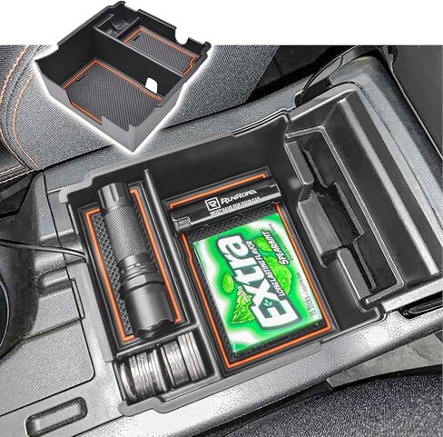 Center Console Organizer Tray Compatible with Subaru Crosstrek 2018-2023 and Impreza 2017 2018 2019 2020 2021 2022 2023 Accessories, Armrest Secondary Storage Console Coin Holder, Black in Kuwait