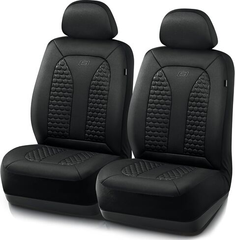 Skechers Memory Foam™ Car Seat Cover Full Sets, Hexcomb Breathable Thick Seat Covers, Airbag Compatible, Automotive Comfort & Protection for Most Cars,Van,Trucks, SUVs (Green,Full Set) in Kuwait