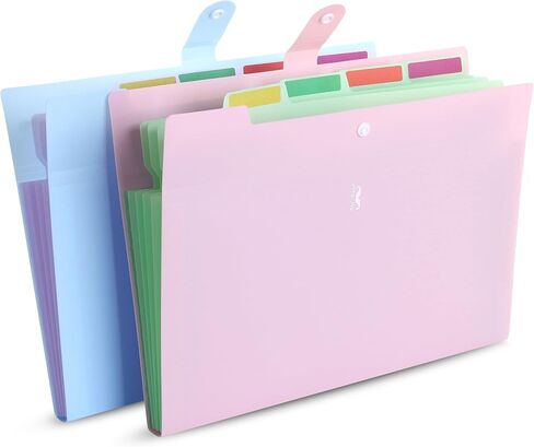 Mr. Pen Expanding File Folder, 2 Pack, A4/Letter Size, Polypropylene Material, 12.75 x 9.8 in, 5 Expandable Pockets, Colorful Tabs in Saudi Arabia