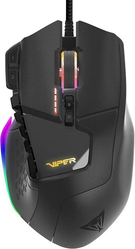 ماوس ليزر Patriot Viper Gaming V570 RGB Blackout Edition Pro يصل إلى 12000 نقطة في البوصة in Kuwait