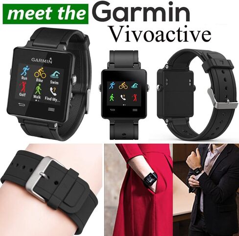 Band for Garmin Vivoactive, Soft Silicone Replacement Watch Band for Garmin Vivoactive/Vivoactive Acetate (No Tracker, Replacement Bands Only) in Saudi Arabia