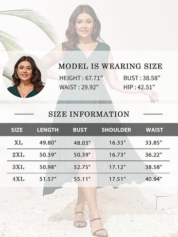 Women Plus Size Maxi Dress 2024 Sleeveless Wrap V Neck Belted High Low Split Long Dress in Saudi Arabia