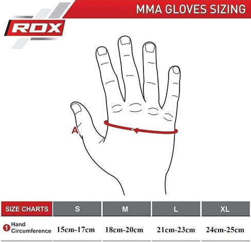 قفازات RDX MMA الهجينة للسجال، جلد مايا مخفي، راحة يد مفتوحة التهوية، قفازات مبطنة للفنون القتالية كيك بوكسينغ الملاكمة التايلاندية للقتال، الرجال البالغين، حقيبة اللكم والوسادات للتمرين in Kuwait