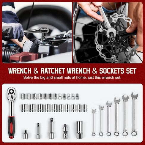 مجموعة أدوات منزلية مكونة من 379 قطعة من Sundpey - مجموعة أدوات إصلاح منزلية وسيارات كاملة محمولة - حقيبة تخزين صندوق الأدوات الأساسية العامة مع درج - مجموعة أدوات أساسية كاملة للحرفيين وصانعي المنازل ومالكي المنازل in Kuwait