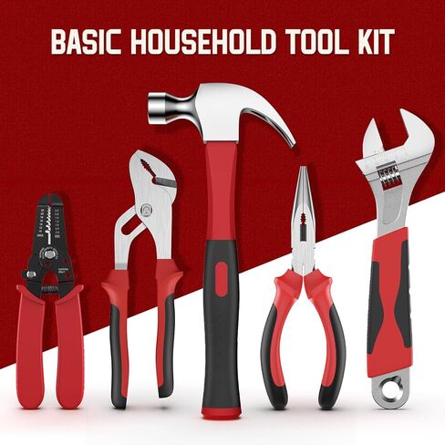 مجموعة أدوات منزلية مكونة من 379 قطعة من Sundpey - مجموعة أدوات إصلاح منزلية وسيارات كاملة محمولة - حقيبة تخزين صندوق الأدوات الأساسية العامة مع درج - مجموعة أدوات أساسية كاملة للحرفيين وصانعي المنازل ومالكي المنازل in Kuwait