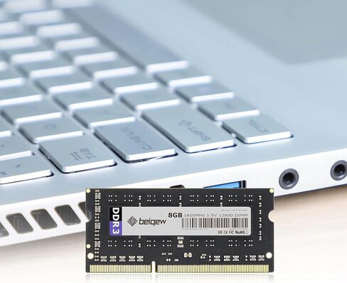 DDR3 Ram 8GB 1600MHz PC3-12800 CL11 1.5V Beiqew Notebook Computer Desktop SODIMM Memory 204-Pin Non-ECC Unbuffered Upgrade Memory Module in Saudi Arabia