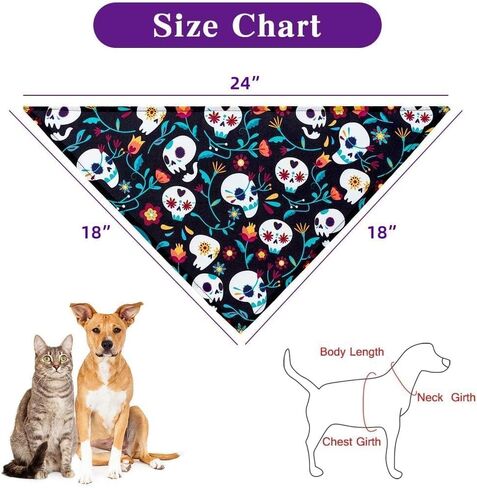 BINGPET 4 عبوات من عصابات الكلاب، وشاح مرايل كلب مثلث ناعم ملون أنيق، منديل قابل للغسل لحفلات المهرجانات للفتيات الصغيرات أو الأولاد والقطط (الأحمر والأرجواني والأسود والبرتقالي) in Kuwait