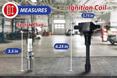 مجموعة من 4 قطع من ملف الإشعال 22448-ED000 C1696 UF549 + شمعات الإشعال OEM B2401-JA01JNW المتوافقة مع نيسان وإنفينيتي in Kuwait
