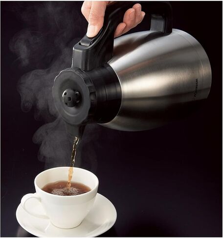 Zojirushi EC-YTC100XB ماكينة صنع القهوة 10 أكواب (ستانلس ستيل، أسود) مع كوب مزدوج الجدار من الفولاذ المقاوم للصدأ سعة 12 أونصة (عنصران) in Kuwait