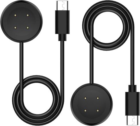 [عبوة من قطعتين] شاحن متوافق مع ساعة Google Pixel 2، كابل شحن مغناطيسي لساعة Pixel 2. (3.3 قدم، 4 دبابيس) [ليس لساعة Pixel 1] (أسود، النوع C) in Kuwait