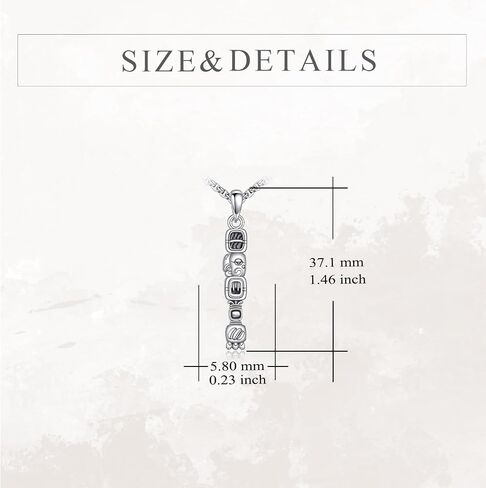 YFN Mayan Necklace Sterling Silver Aztec Mayan Calendar Pendant Religious Jewelry Mayan Gifts for Women Men in Saudi Arabia
