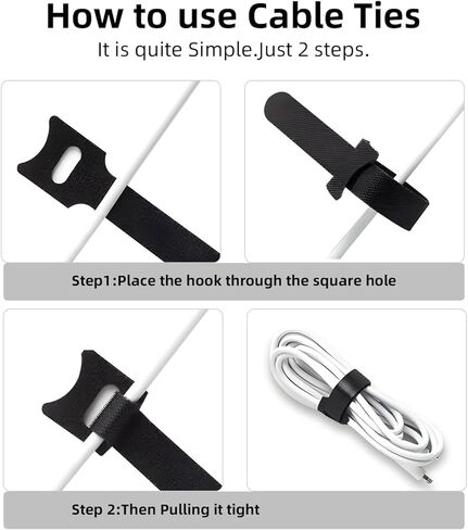 80 قطعة من روابط الكابلات القابلة لإعادة الاستخدام ومجموعات ملصقات الكابلات، روابط كابلات تثبيت قابلة لإعادة الاستخدام مع خطاف وحلقة. إدارة كابلات الأسلاك لتنظيم المنزل والمكتب ومراكز البيانات، 60 رابط كابل + 20 ملصق كابل. متعدد الألوان in Kuwait