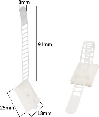 Cable Nylon Ties,Cable Classification Organizer Ties,Desktop Wire Self Adhesive Ties,20 Pieces Black Cable Ties in Saudi Arabia