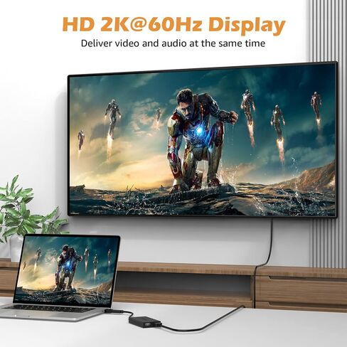 WAVLINK USB 3.0 or USB C to HDMI Adapter for Dual Monitors, Universal Video Graphics Adapter for Mac and Windows, Thunderbolt 3/4, Dual Display 1080p@60Hz in Saudi Arabia
