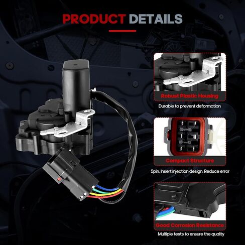 مشغل قفل مزلاج الباب CCIYU مناسب لـ 2003 2004 2005 2006 2007 2008 2009 لكيا سورينتو، مشغل قفل الباب الأمامي الأيسر + مجموعة المزالج الأمامية اليمنى، يستبدل # 759-456,759-457 in Kuwait