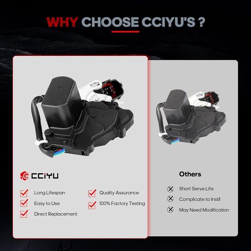 مشغل قفل مزلاج الباب CCIYU مناسب لـ 2003 2004 2005 2006 2007 2008 2009 لكيا سورينتو، مشغل قفل الباب الأمامي الأيسر + مجموعة المزالج الأمامية اليمنى، يستبدل # 759-456,759-457 in Kuwait