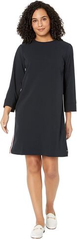 Tommy Hilfiger Women's Adaptive Logo Stripe Shift Dress With Magnetic Closure in Kuwait