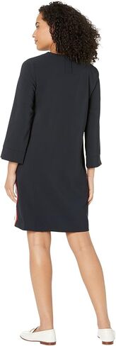 Tommy Hilfiger Women's Adaptive Logo Stripe Shift Dress With Magnetic Closure in Kuwait