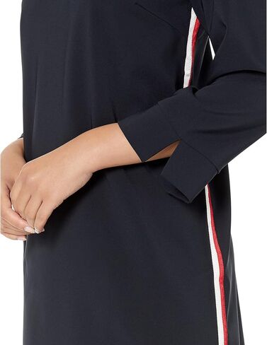 Tommy Hilfiger Women's Adaptive Logo Stripe Shift Dress With Magnetic Closure in Kuwait