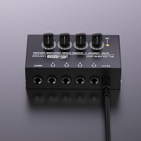 HA400 Stereo Headphone Amplifier Ultra Compact 4-Channel Headphone Amp Splitter for Studio and Stage with 12V Power Adapter in Saudi Arabia