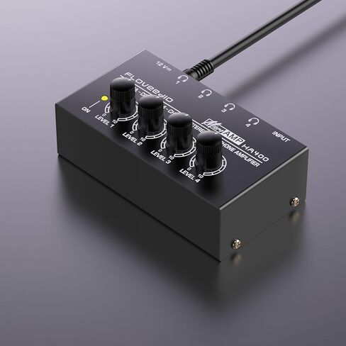 HA400 Stereo Headphone Amplifier Ultra Compact 4-Channel Headphone Amp Splitter for Studio and Stage with 12V Power Adapter in Saudi Arabia
