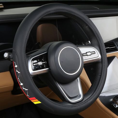 غطاء عجلة القيادة الرياضية الجبلية الفاخرة من الجلد مقاس 14.5-15 بوصة للرجال والنساء متوافق مع سيارة شاحنة الدفع الرباعي in Kuwait