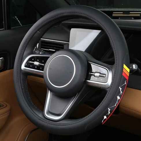 غطاء عجلة القيادة الرياضية الجبلية الفاخرة من الجلد مقاس 14.5-15 بوصة للرجال والنساء متوافق مع سيارة شاحنة الدفع الرباعي in Kuwait