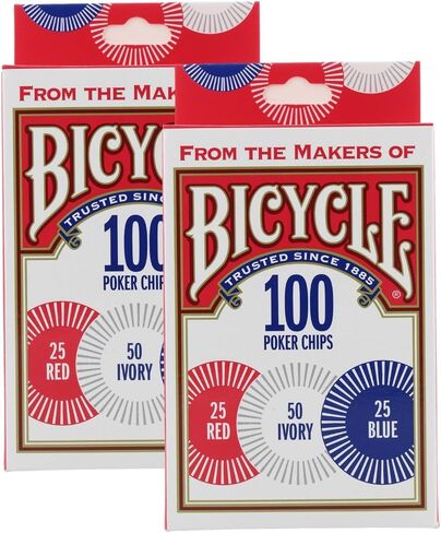 Bicycle Poker Chips - 100 Count with 3 Colors (2 Pack) in Saudi Arabia