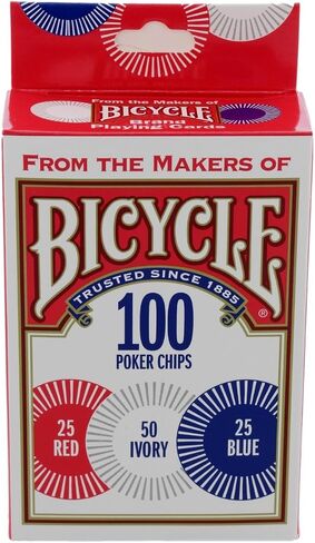 Bicycle Poker Chips - 100 Count with 3 Colors (2 Pack) in Saudi Arabia