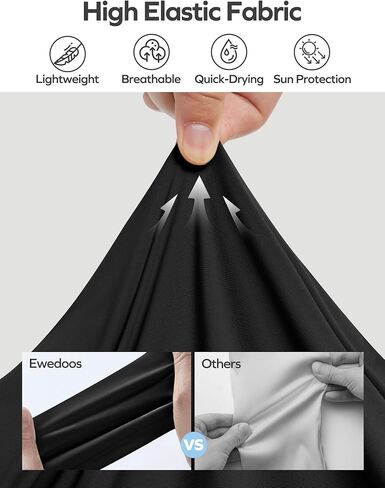 Ewedoos Sun Shirts UPF 50+ Long Sleeve Workout Tops for Women Lightweight Quick Dry Sun Protection Clothing Hiking in Kuwait