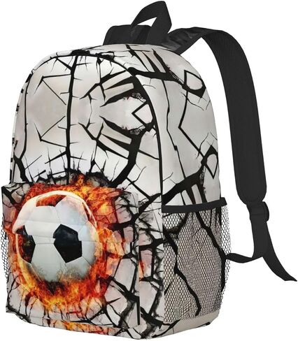 Soccer Ball Toddler Backpack for Boys Kids Teens Man Sports School Bags Small Preschool Bookbags Casual Student Daypack Gifts Lightweight Waterproof Travel Backpack 15inch in Saudi Arabia