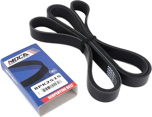 MOCA 8PK2515 EPDM Serpentine Belt fit 98-02 for Ford E-350 Econoline Club Wagon 5.4L 6.8L & 99-03 for Ford for F-150 5.4L & 97-01 for Ford E-150 Econoline 4.6L 5.4L in Saudi Arabia