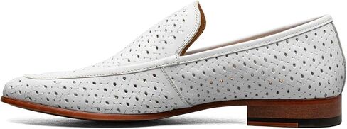 Stacy Adams Men's Winden Perfed Slip On Loafer, White, 12 in Saudi Arabia