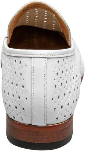Stacy Adams Men's Winden Perfed Slip On Loafer, White, 12 in Saudi Arabia