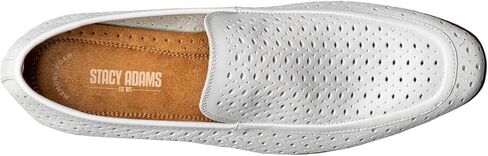 Stacy Adams Men's Winden Perfed Slip On Loafer, White, 12 in Saudi Arabia
