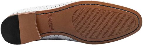 Stacy Adams Men's Winden Perfed Slip On Loafer, White, 12 in Saudi Arabia