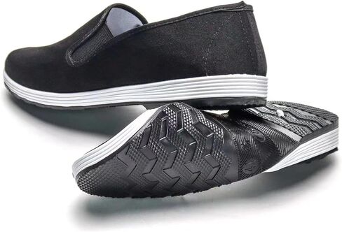 Tai Chi Shoes,Chinese Traditional Canvas Kung Fu Shoes, Martial Arts Old Beijing Shoes, Black Rubber Sole Unisex in Saudi Arabia