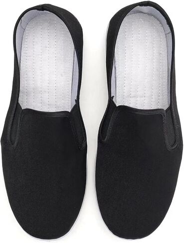 Tai Chi Shoes,Chinese Traditional Canvas Kung Fu Shoes, Martial Arts Old Beijing Shoes, Black Rubber Sole Unisex in Saudi Arabia