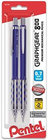 Pentel GraphGear800 Automatic Drafting Pencil (0.7mm) 2pk (PG807BP2) in Saudi Arabia