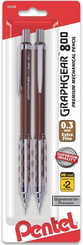 Pentel GraphGear800 Automatic Drafting Pencil (0.7mm) 2pk (PG807BP2) in Saudi Arabia