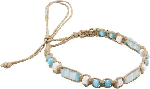 BlueRica Hemp Anklet with Murano Glass Tubes in Saudi Arabia