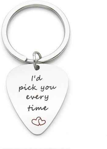 I'd Pick You Every Time I Pick you Guitar Pick Keychain Musical Gifts in Saudi Arabia