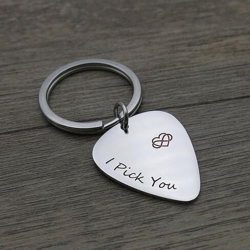 I'd Pick You Every Time I Pick you Guitar Pick Keychain Musical Gifts in Saudi Arabia
