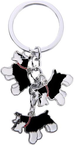 سلسلة مفاتيح للحيوانات الأليفة، ثلاثة كلاب لطيفة على شكل قلادة جميلة على شكل كلب، حقيبة مفاتيح معدنية للحيوانات الأليفة كهدية عيد ميلاد in Kuwait