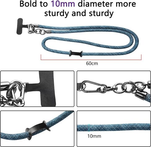 Cell Phone Lanyard,Nylon Crossbody Strap Lanyard Outdoor Climbing Rope Neck Key ID Card Holder in Saudi Arabia