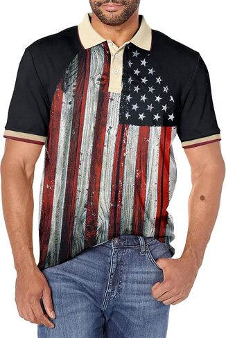 4th of July Polo Shirt Men USA Flag Shirt Patriotic Golf Shirt Independence Day Shirt Forth of July Tops in Saudi Arabia
